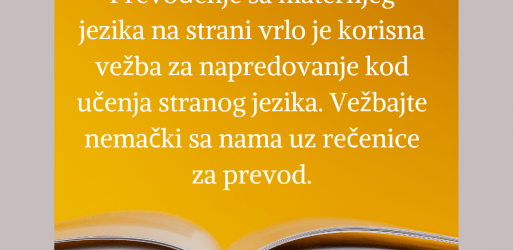 Nemački jezik – Vežbe prevođenja 1